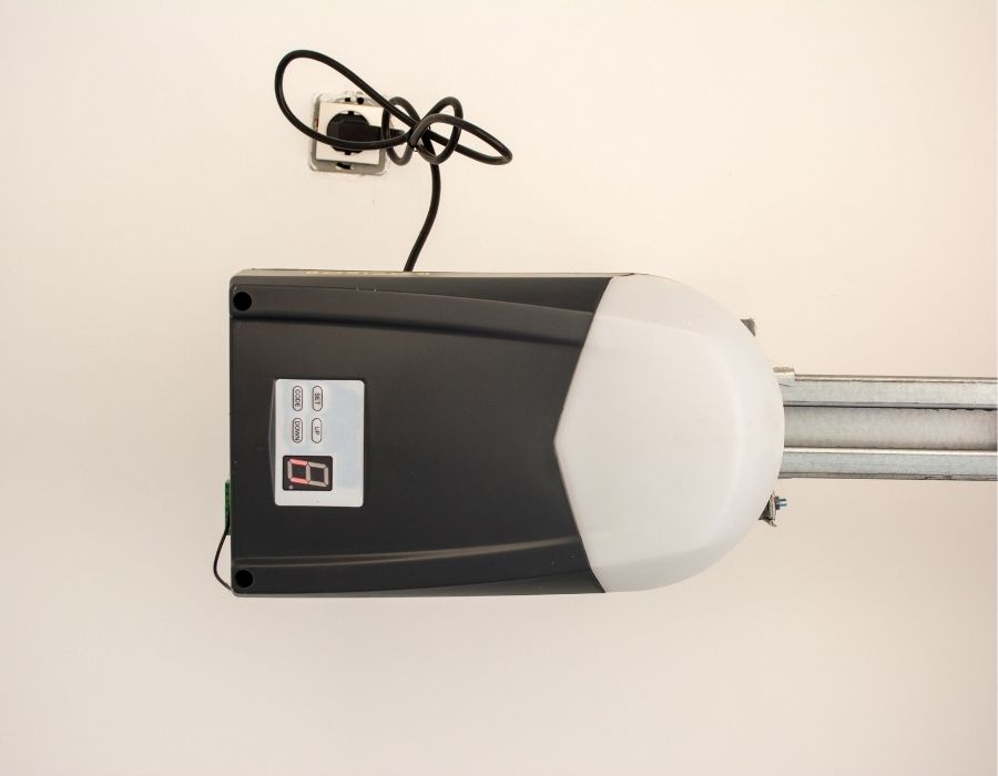 smart garage door opener close up